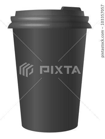 Coffee cup with place for lettering. Coffee to go. Hot street drinks, cardboard packaging plastic cap Coffee cup with place for lettering. Coffee to go. Hot street drinks, cardboard packaging plastic cap 103357057