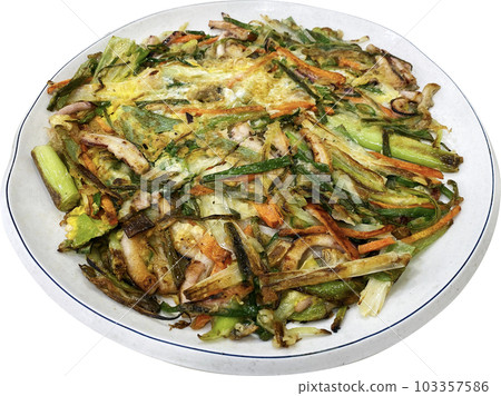 Seafood and Green Onion Pancake, Korean traditional food 103357586