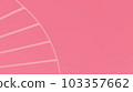 Pink geometric background with stripes in a semicircle in the left part of the photo, panorama 103357662