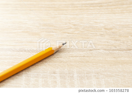 pencil on desk pencil on desk 103358278