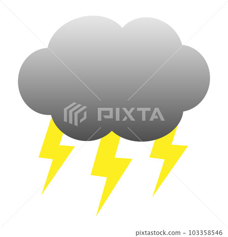 [Summer image] Lightning and rain clouds 103358546