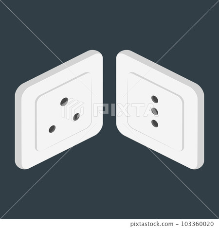 isometric power outlet indian type d, african type m, italian type l vector flat illustration isometric power outlet indian type d, african type m, italian type l vector flat illustration 103360020
