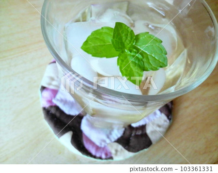 glass and mint tea glass and mint tea 103361331