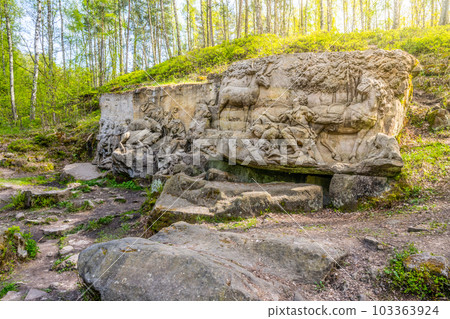Brauns Bethlehem - natural gallery of baroque sculptures and reliefs near Kuks, Czech Republic 103363924