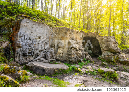 Brauns Bethlehem - natural gallery of baroque sculptures and reliefs near Kuks, Czech Republic 103363925