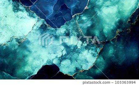 Blue watercolor background, abstract grunge background. Generative AI 103363994
