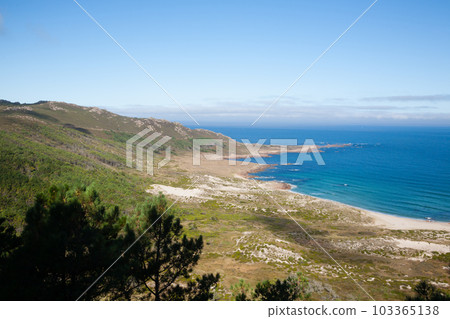 Galicia coastline summer landscape, Spain 103365138