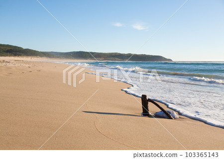 Galician beach landscape, Galicia, Spain. Do Rostro beach. 103365143