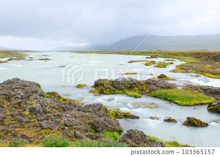 Godafoss falls in summer season view, Iceland Godafoss falls in summer season view, Iceland 103365157