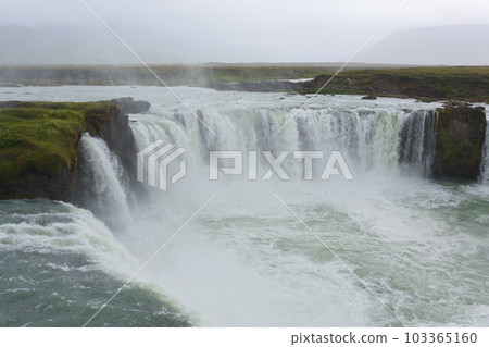 Godafoss falls in summer season view, Iceland Godafoss falls in summer season view, Iceland 103365160