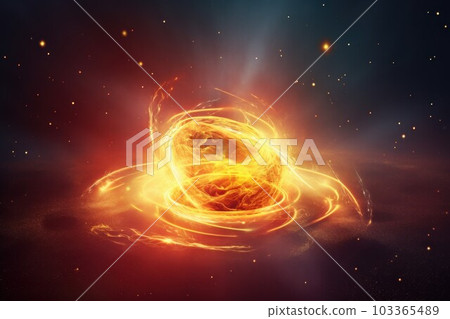 Burning gravitational star. Space flame. Generate Ai Burning gravitational star. Space flame. Generate Ai 103365489