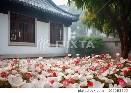 Lotus flower garden. Garden plant. Generate Ai Lotus flower garden. Garden plant. Generate Ai 103365593