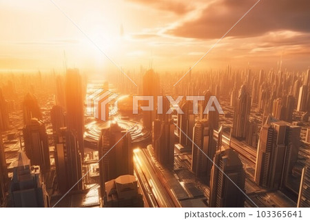Futuristic and highly tech city. Space science. Generate Ai Futuristic and highly tech city. Space science. Generate Ai 103365641