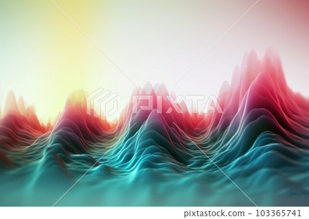 Colorful dynamic sound wave. Audio voice. Generate Ai 103365741