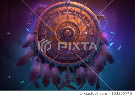 Dream catcher hyper realistic. Fashion american. Generate Ai 103365749