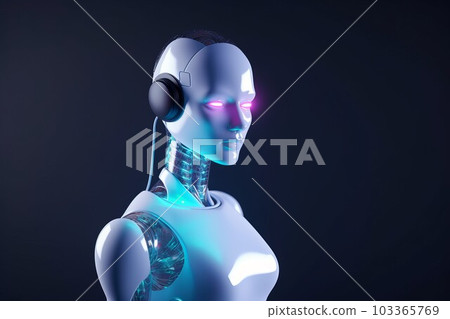 Digital female chatbot. People bot. Generate Ai 103365769