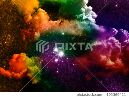 galaxy in a free space. 3D rendering galaxy in a free space. 3D rendering 103366411