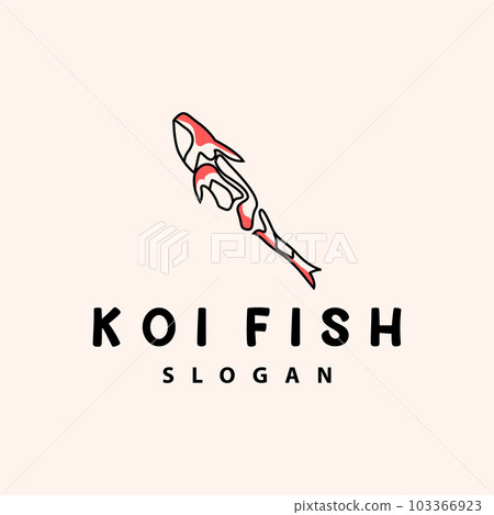 Koi Fish Logo Design, Ornamental Fish Vector, Aquarium Ornament Illustration Brand product Koi Fish Logo Design, Ornamental Fish Vector, Aquarium Ornament Illustration Brand product 103366923
