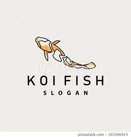 Koi Fish Logo Design, Ornamental Fish Vector, Aquarium Ornament Illustration Brand product Koi Fish Logo Design, Ornamental Fish Vector, Aquarium Ornament Illustration Brand product 103366924