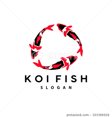 Koi Fish Logo Design, Ornamental Fish Vector, Aquarium Ornament Illustration Brand product Koi Fish Logo Design, Ornamental Fish Vector, Aquarium Ornament Illustration Brand product 103366926