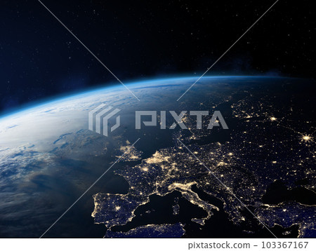 Earth - Europe  at Night. 103367167