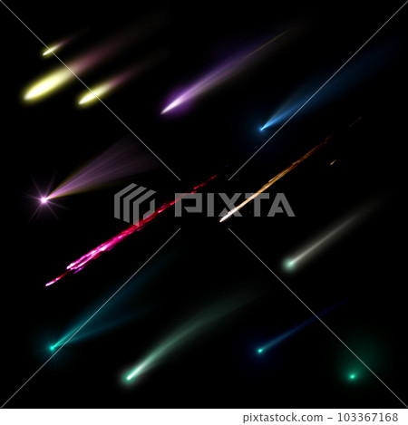 Set of comets, meteors or asteroids. 103367168