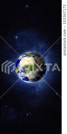 Earth, galaxy, nebula and stars. Europe, Africa, Asia. Earth, galaxy, nebula and stars. Europe, Africa, Asia. 103367172