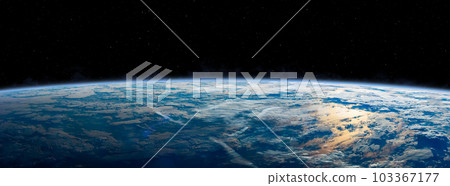 Panoramic view of the Earth. 103367177