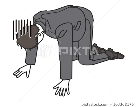 man in suit falling down 103368176