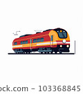 Illustration of an orange train for children 103368845