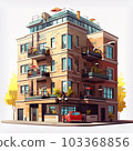 Scandinavian style apartment illustration 103368856