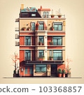 Scandinavian style apartment illustration 103368857
