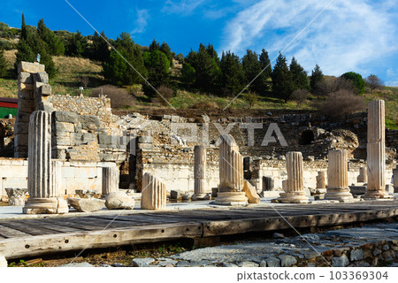 Odeon theater and Upper Agora in the Efesus Odeon theater and Upper Agora in the Efesus 103369304