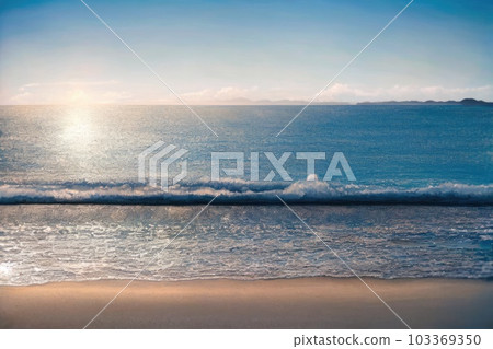 《AI影像》黃昏的海灘 103369350