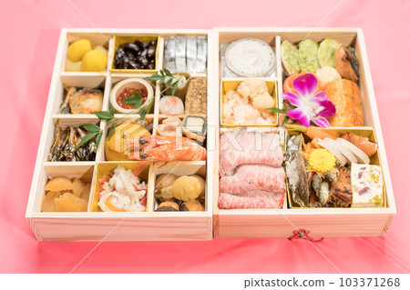 Japanese and Western Osechi Cuisine Double Tiered 103371268