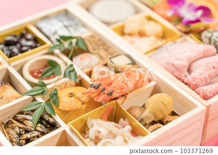 Japanese and Western Osechi Cuisine Double Tiered Japanese and Western Osechi Cuisine Double Tiered 103371269