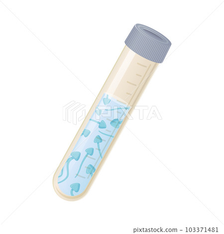 Cartoon style Isolated Semen sample Container for Medical Tests on White Background - Stock Vector Illustration. Concept of sperm donation and infertility testing. Cartoon style Isolated Semen sample Container for Medical Tests on White Background - Stock Vector Illustration. Concept of sperm donation and infertility testing. 103371481