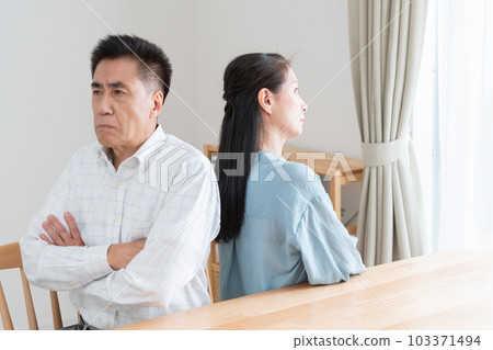 Senior couple fighting Senior couple fighting 103371494