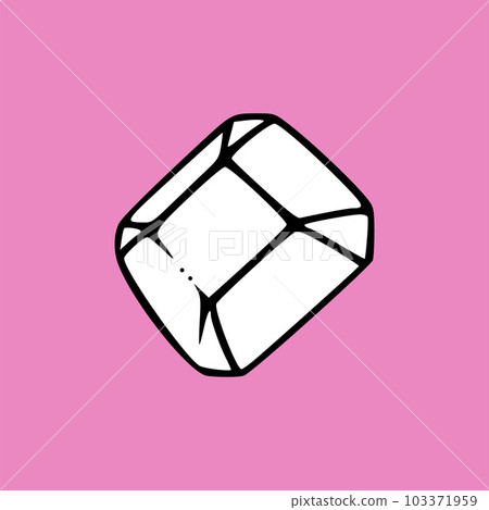Gem stone. Crystal gemstone treasure like diamond or emerald. Vector illustration Gem stone. Crystal gemstone treasure like diamond or emerald. Vector illustration 103371959