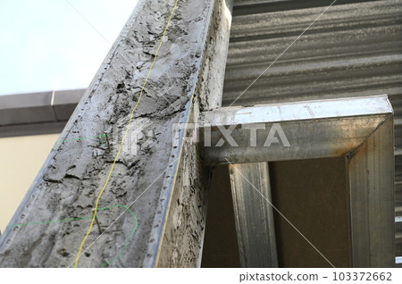 cement pole and steel bar on construction industry cement pole and steel bar on construction industry 103372662