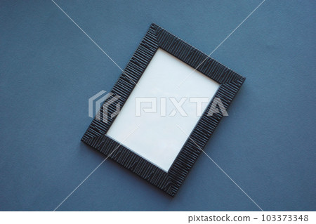 top view of empty frame on table top view of empty frame on table 103373348
