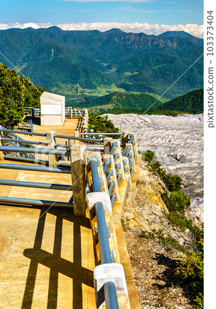 Observation deck of the Poas volcano in Costa Rica, Central America Observation deck of the Poas volcano in Costa Rica, Central America 103373404