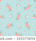 Seamless spring vector pattern with floral motif 103373659