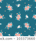 Seamless spring vector pattern with floral motif 103373660