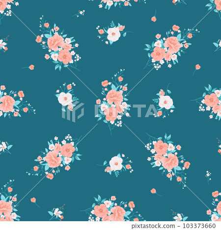 Seamless spring vector pattern with floral motif Seamless spring vector pattern with floral motif 103373660