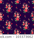 Seamless spring vector pattern with floral motif 103373662