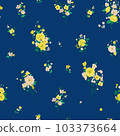 Seamless spring vector pattern with floral motif 103373664