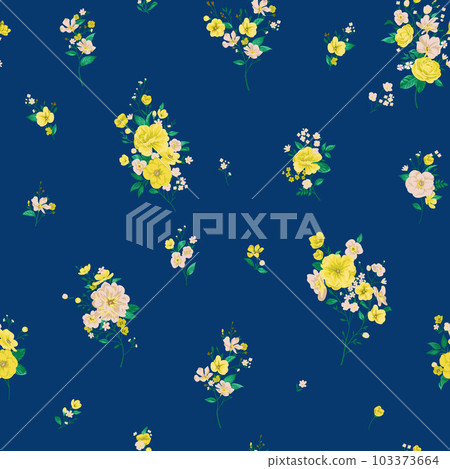 Seamless spring vector pattern with floral motif Seamless spring vector pattern with floral motif 103373664