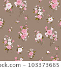 Seamless spring vector pattern with floral motif 103373665