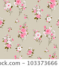 Seamless spring vector pattern with floral motif 103373666